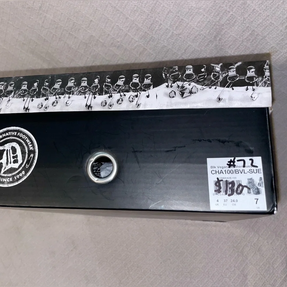 Demonia Charade-100 Spiked Ankle Boots with Bracelets - Picture 9 of 10